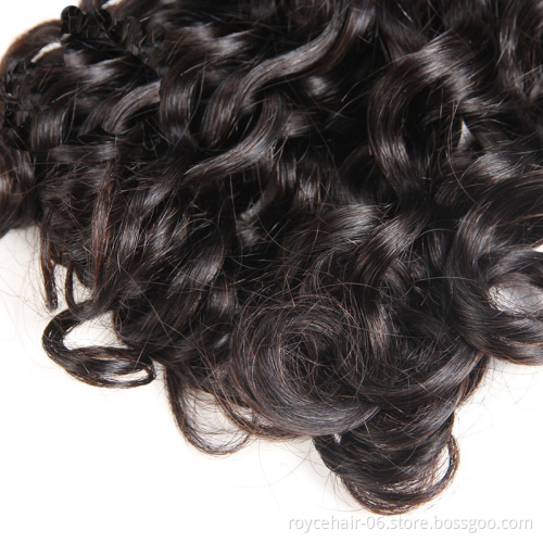 100% Unprocessed Hair Extension Human Hair Brazilian Water Wave Hair Frontal Lace Closure
